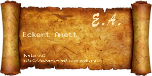 Eckert Anett névjegykártya